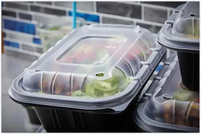 Alt view image 2 of 3 - Pactiv EarthChoice Entree2Go Takeout Container Vented Lid, 11.75 x 8.75 x 0.98, Clear, Plastic, 200/Carton YCNV12X9PPDL