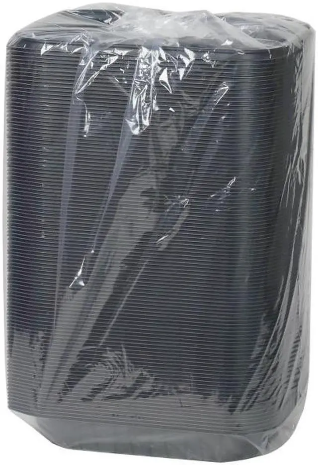 Alt view image 3 of 3 - Pactiv EarthChoice Entree2Go Takeout Container, 64 oz, 11.75 x 8.75 x 2.13, Black, Plastic, 200/Carton YCNB12X96400
