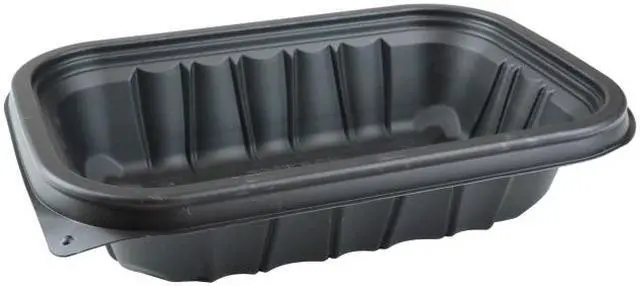 Main image of Pactiv EarthChoice Entree2Go Takeout Container, 24 oz, 8.66 x 5.75 x 1.97, Black, Plastic, 300/Carton YCNB9X624000