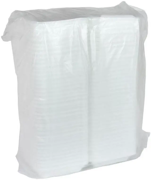 Alt view image 2 of 3 - Pactiv SmartLock Foam Hinged Lid Container, Medium, 8 x 8 x 3, White, 150/Carton YHLW08010000