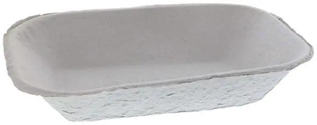 Main image of Pactiv EarthChoice Pulpex Steep Wall Food Tray - 9.1 x 6.9 x 1.75 - Natural - Pape - 460/Carton - M633524Y