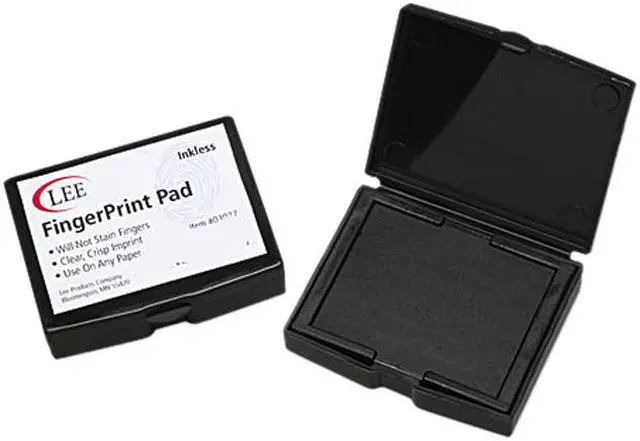Main image of LEE 03027 Inkless Fingerprint Pad, 2-1/4 x 1-3/4, Black