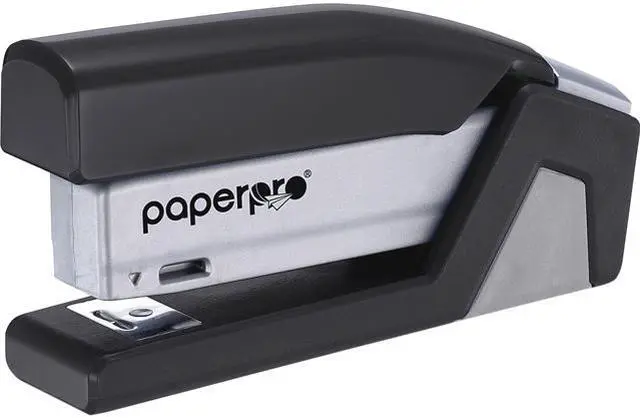 Main image of PaperPro 1510 inJOY 20 Compact Stapler 20 Sheets Capacity - 105 Staple Capacity - Half Strip - 1/4" Staple Size - Gray, Black