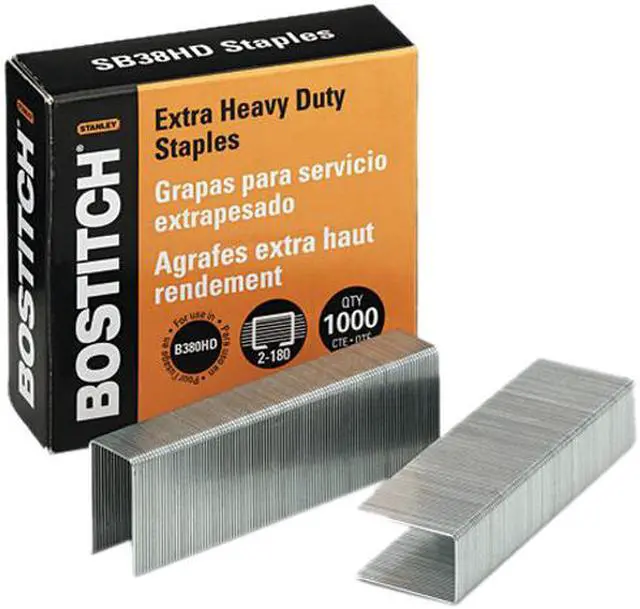 Main image of Stanley Bostitch SB38HD-1M Heavy-Duty Staples for B380HD-Blk Auto 180 Stapler, 1,000/Box