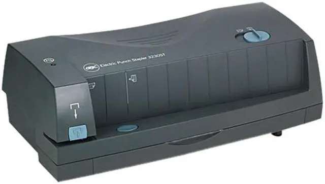 Main image of GBC 7704280 24-Sheet 3230ST Electric Two- and Three-Hole Adjustable Punch/Stapler, Gray