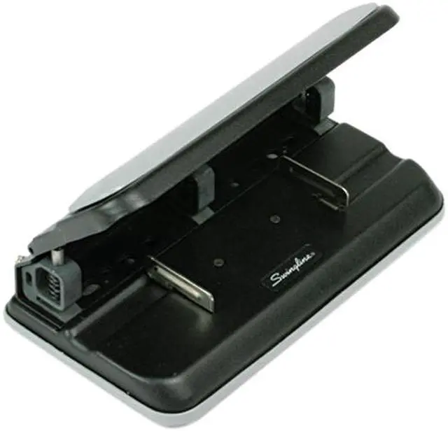 Main image of Swingline 74300 32-Sheet Easy Touch Three- to Seven-Hole Punch, 9/32 Diameter Hole, Black/Gray