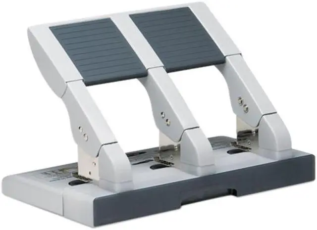 Main image of Swingline 74550 75-Sheet Heavy-Duty Three-Hole Adjustable Punch, 9/32 Diameter Hole, Putty/Gray