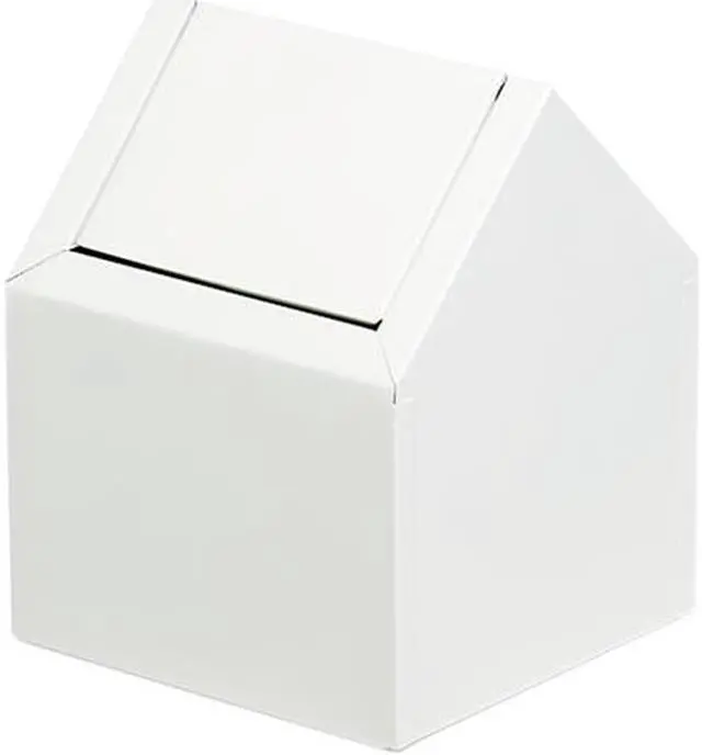 Main image of Hospital Specialty Co. 2201 Sanitary Napkin Floor Receptacle, Double Entry Swing Top, Metal, White