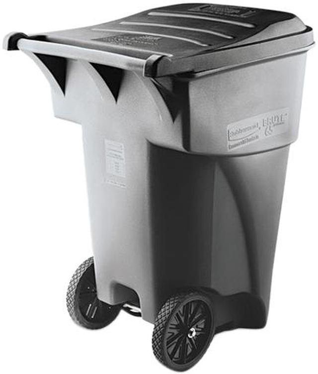 Rubbermaid Commercial Brute Rollout Container, Square, Plastic