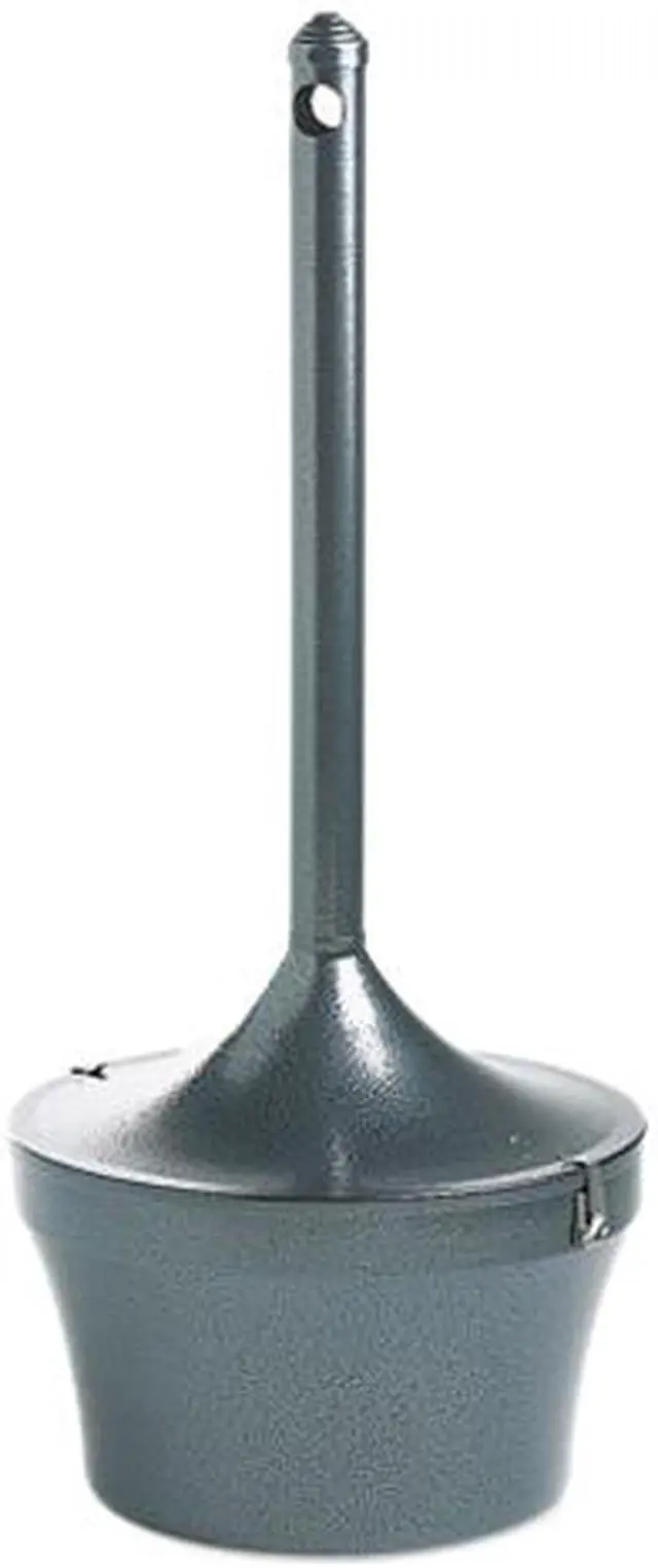 Main image of Rubbermaid Commercial R1639EHGR Aladdin Smokers' Station, Round, Steel, 4.5 gal, Charcoal