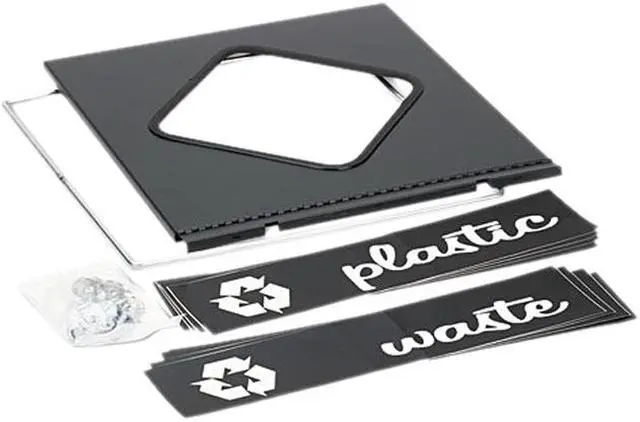 Main image of Safco 2989BL Public Square Recycling Containers Lids, 15 1/4 x 15 1/4 x 2, Black