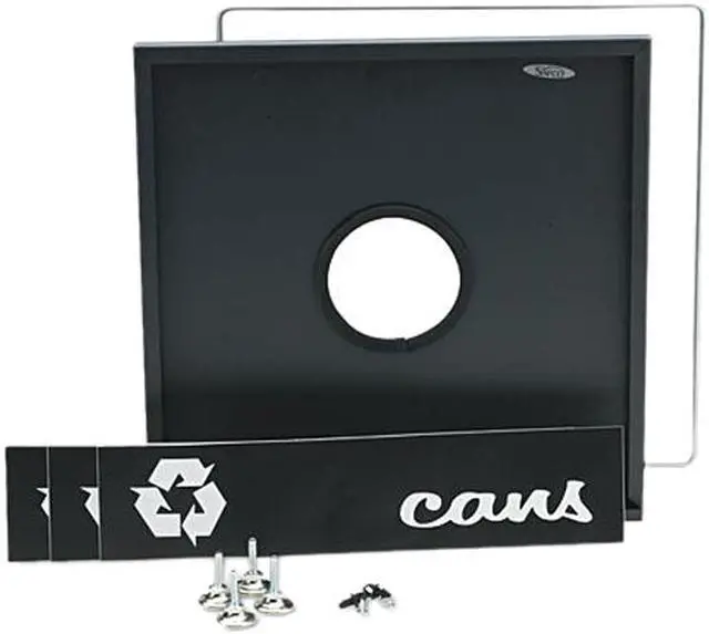 Main image of Safco 2988BL Public Square Recycling Containers Lids, 15 1/4 x 15 1/4 x 2, Black