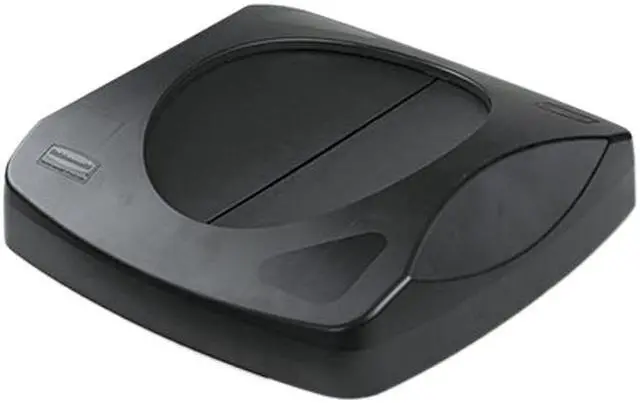 Main image of Rubbermaid Commercial 268988BK Swing Top Lid for Untouchable Recycling Center, 16" Square, Black