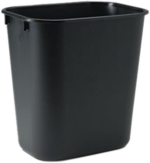 Main image of Rubbermaid Commercial 295500BK Soft Molded Plastic Wastebasket, Rectangular, 3 1/2 gal, Black