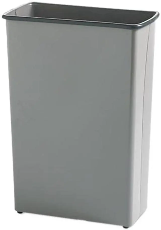 Main image of Safco 9618CH Fire-Safe Wastebasket, Rectangular, Steel, 22 gal, Charcoal