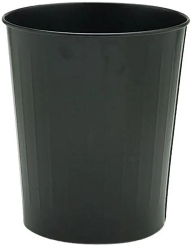Main image of Safco 9604BL Fire-Safe Wastebasket, Round, Steel, 23 1/2 qt, Black