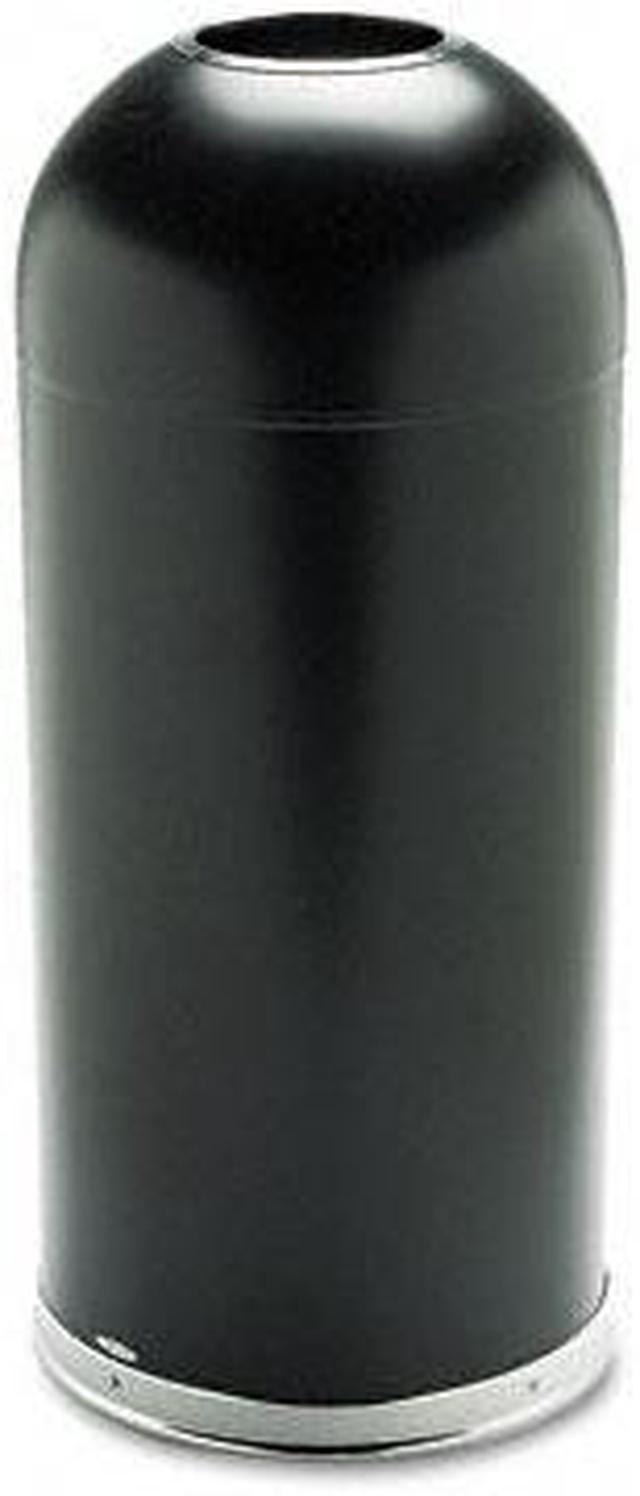 Safco Dome Top Receptacle with Push Door - Black