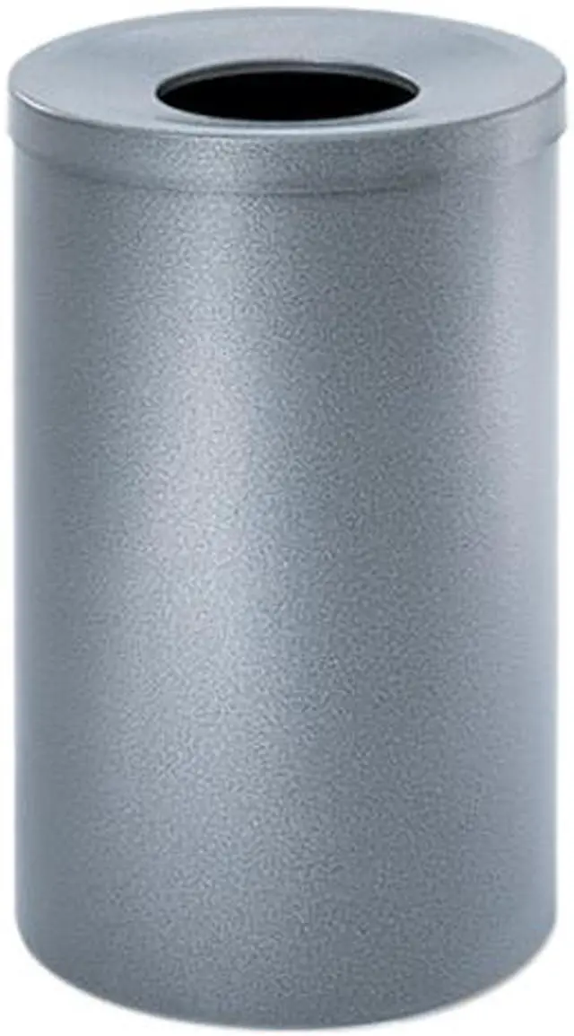 Main image of Safco 9677NC Fire-Safe Open-Top Waste Receptacle, Round, Steel, 35 gal, Black Speckle