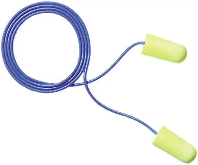 Main image of E·A·R 311-1250 E-A-Rsoft Yellow Neons Soft Foam Ear Plugs, Corded, Regular Size