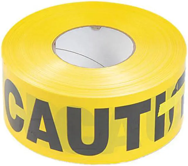 Main image of Tatco 10700 Caution Barricade Safety Tape, Yellow, 3w x 1,000 ft. Roll