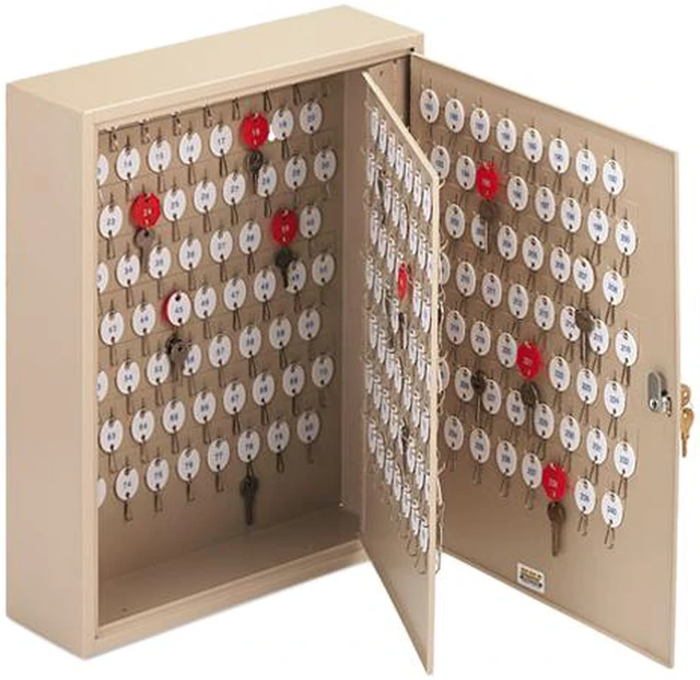 Welded Key Rack Steelmaster Locking 240-Key Welded Steel Cabinet, 16 1/2w x 5d x 20 1 ...