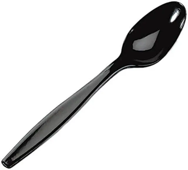 Main image of Dixie TH517 Plastic Tableware, Heavyweight Teaspoons, Black, 1000/Carton
