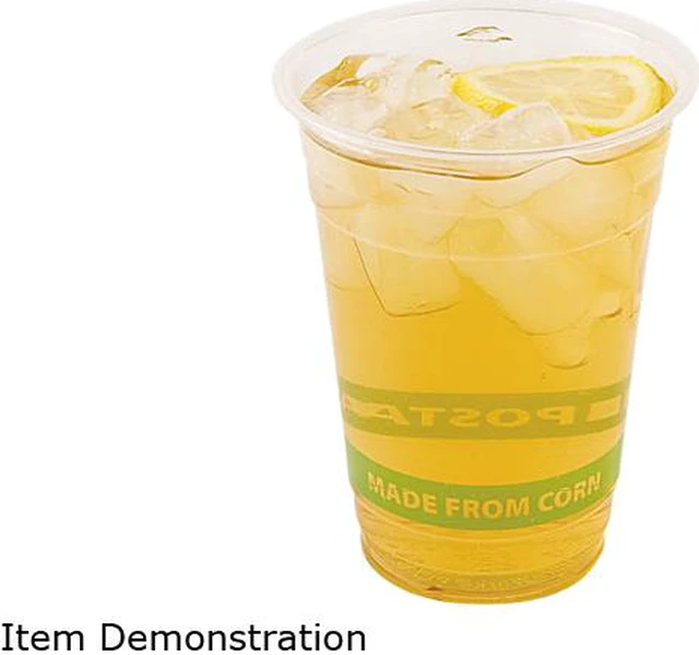 Main image of Eco-Products EPCC16GS GreenStripe Renewable Resource Compostable Cold Drink Cups, 16 oz, Clr, 1000/Ctn