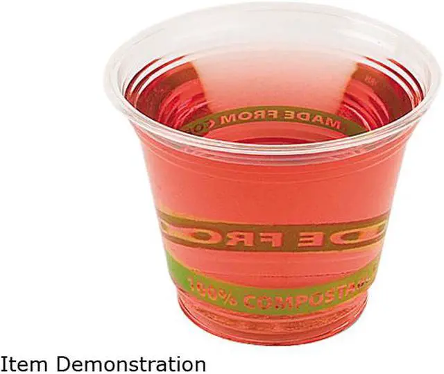 Main image of Eco-Products EPCC9SGS GreenStripe Renewable Resource Compostable Cold Drink Cups, 9 oz., Clr, 1000/Ctn