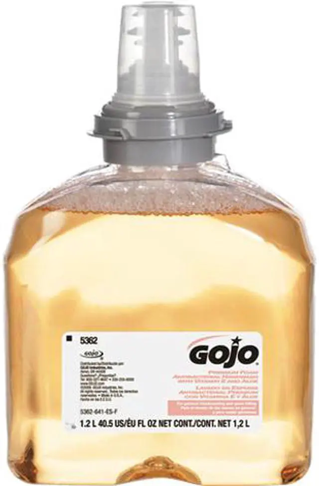 Main image of GOJO 5362-02 Premium Foam Antibacterial Hand Wash, Fresh Fruit Scent, 1200ml