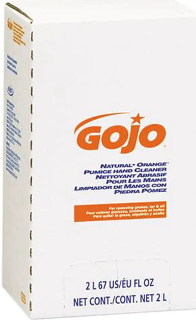 Main image of GOJO 7255 NATURAL ORANGE Pumice Hand Cleaner Refill, Citrus Scent, 2000 mL, 4/Carton