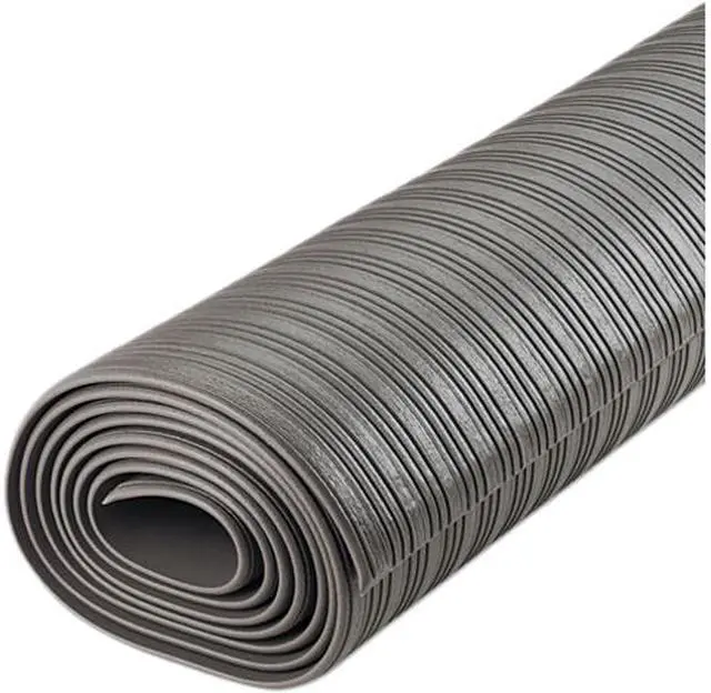 Main image of Crown Ribbed Anti-Fatigue Mat, Vinyl, 36 x 120, Gray