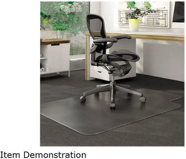 Main image of Deflect-o CM13113 DuraMat Beveled Chair Mat for Low/Med Pile Carpet, 36w x 48h, Clear