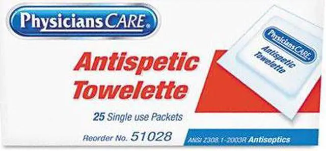 Main image of PhysiciansCare by First Aid Only Antiseptic Towels, 25 Towels/Box