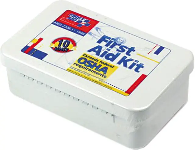 Main image of First Aid Only 240-AN Unitized First Aid Kit for 10 People, 46 Pieces, OSHA/ANSI, Plastic Case