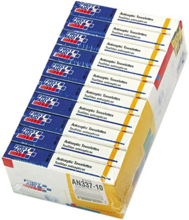 Main image of First Aid Only AN-337 Antiseptic Wipe Refill for ANSI-Compliant First Aid Kits/Cabinets,100 Wipes/Pack