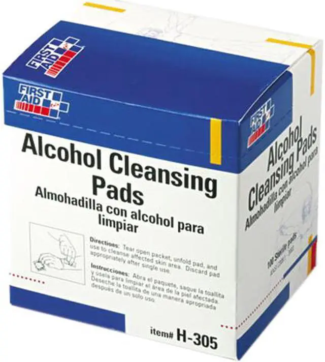 Main image of First Aid Only H-305 Alcohol Cleansing Pads, Dispenser Box, 100/Box