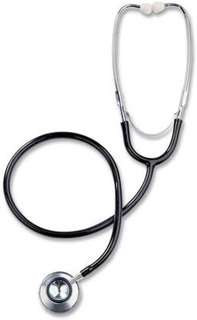 Main image of Medline                                  Dual-Head Stethoscope, 22" Long, Black Tube