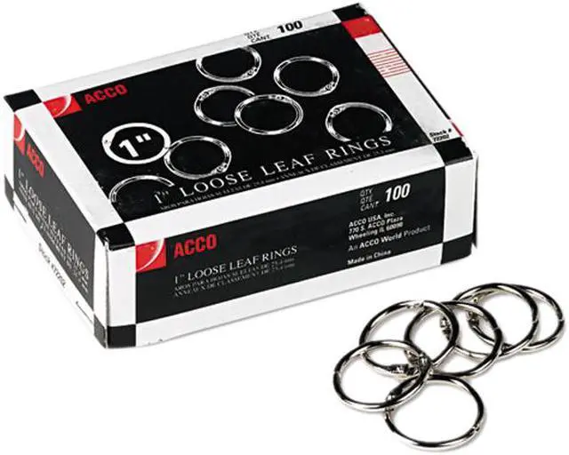 Main image of Acco 72202 1.00" Diameter Metal Book Ring