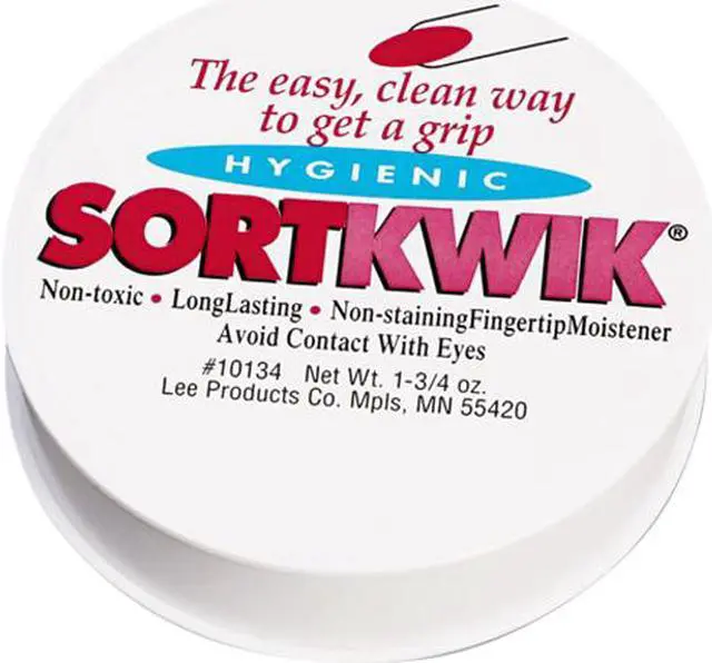 Main image of LEE 10134 Sortkwik Fingertip Moisteners, 1 3/4 oz, Pink