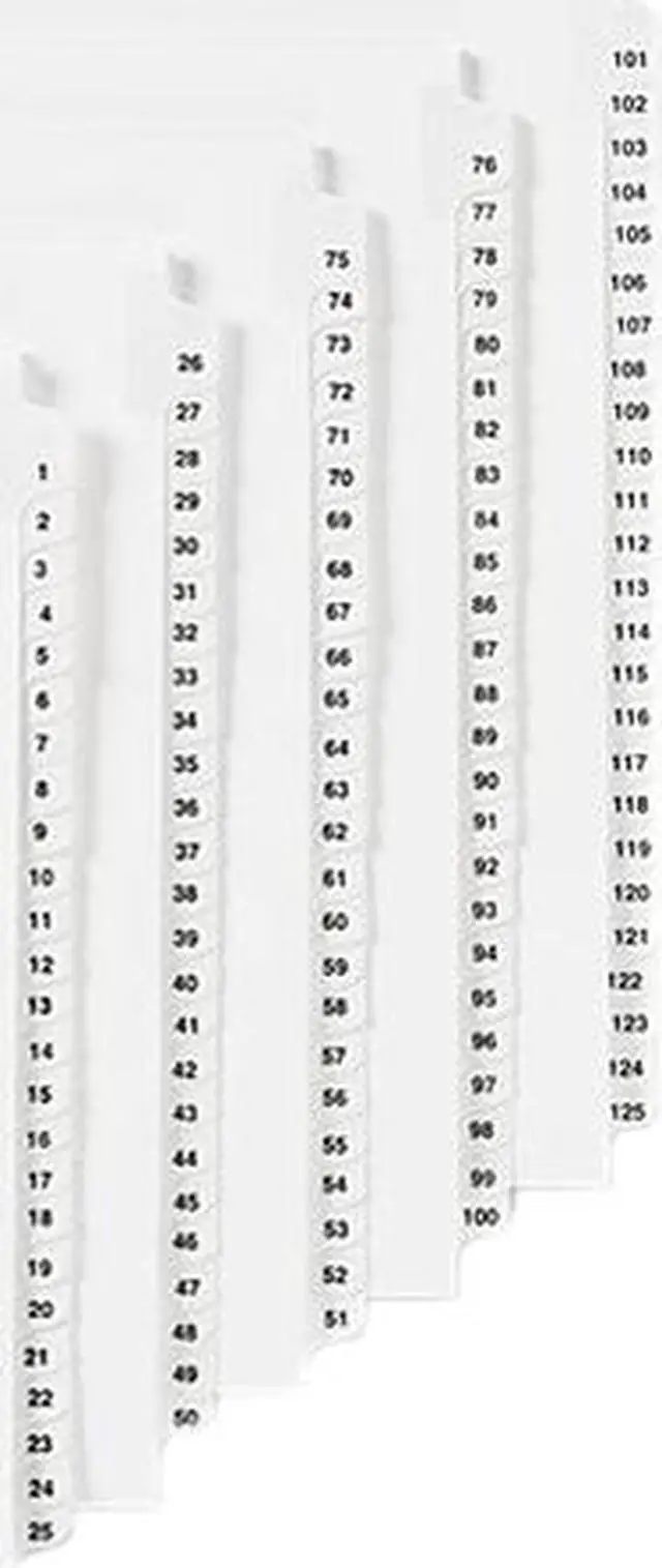 Main image of Avery 01016 Avery-Style Legal Side Tab Divider, Title: 16, Letter, White, 25/Pack