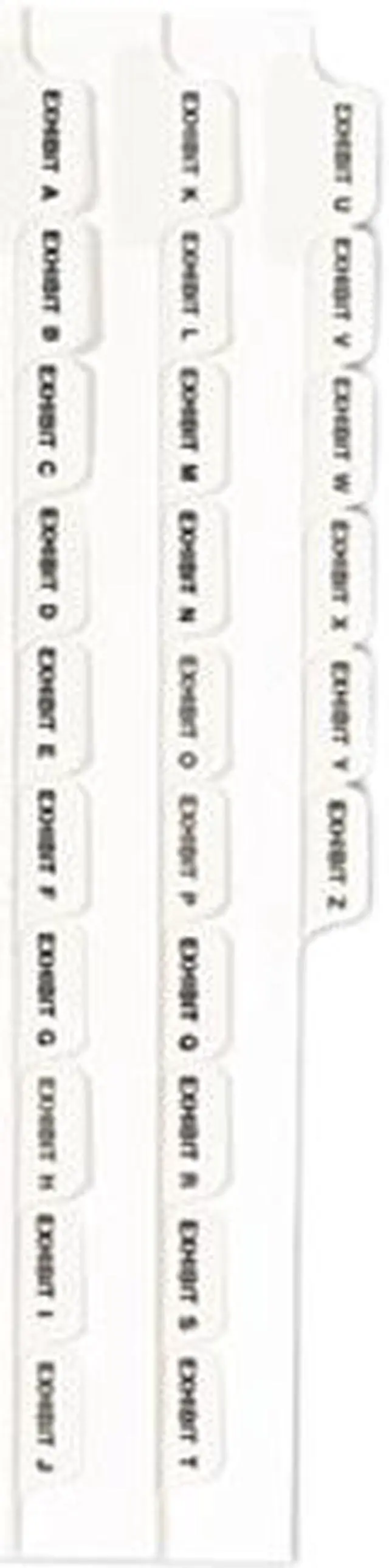 Main image of Avery 01370 Avery-Style Legal Side Tab Divider, Title: Exhibit A-Z, Letter, White