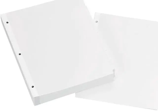 Main image of Avery 11507 Write-On Plain Tab Dividers, 8-Tab, Letter, White, 24 Sets/Box