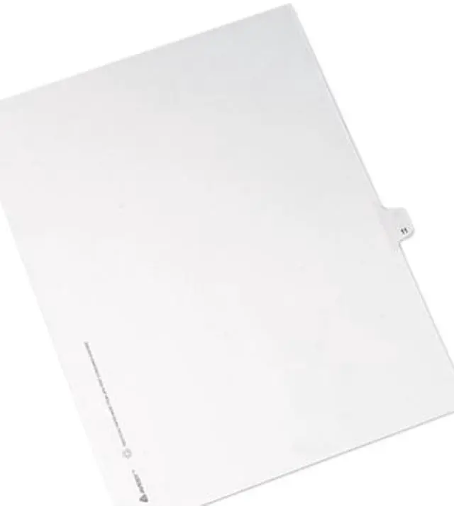 Main image of Avery 82209 Allstate-Style Legal Side Tab Divider, Title: 11, Letter, White, 25/Pack