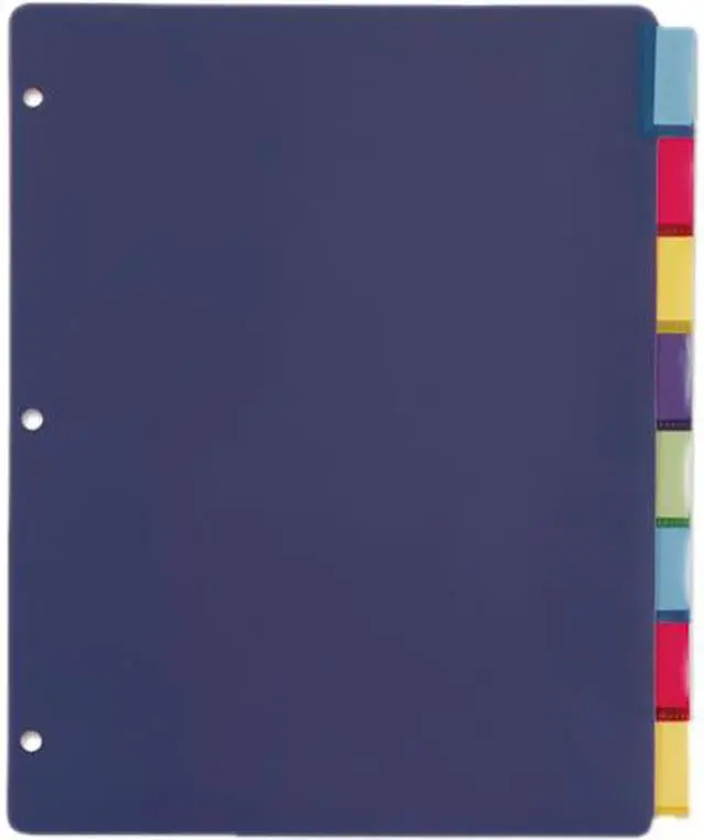 Main image of Cardinal 84019 Poly Index Dividers, Letter, Assorted, 8-Tabs/Set, 4 Sets/Pack