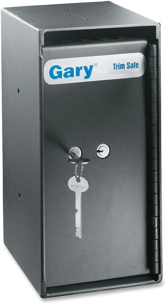Main image of FireKing MS1206 Theft-Resistant Compact Cash Trim Safe, .2 ft, 6w x 7d x 12h, Black