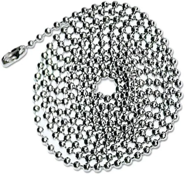 Main image of Advantus 75417 ID Badge Holder Chain, Ball Chain Connector Style, 36" Long, Chrome, 100/Box
