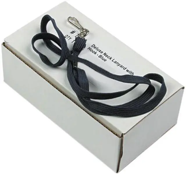 Main image of Advantus AVT75426 Deluxe Lanyards, J-Hook Style, 36" Long, Blue, 24/Box
