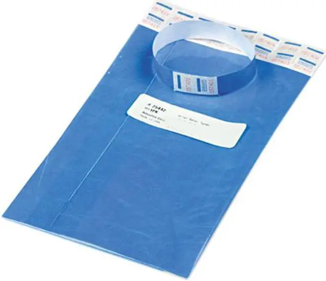 Main image of Advantus 75442 Crowd Management Wristbands, Sequentially Numbered, Blue, 100/Pack