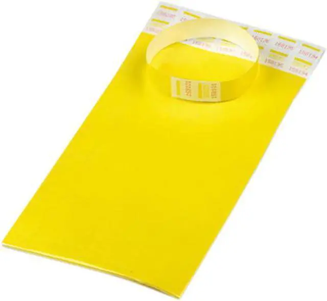 Main image of Advantus 75444 Crowd Management Wristbands, Sequentially Numbered, Yellow, 100/Pack