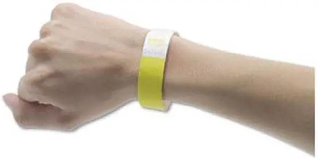 Main image of Advantus 75512 Crowd Management Wristbands, Sequentially Numbered, Yellow, 500/Pack
